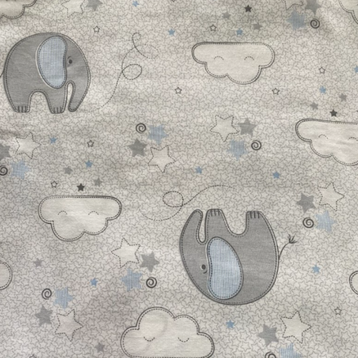 Tecido de Cambraia Elefante Bebes 